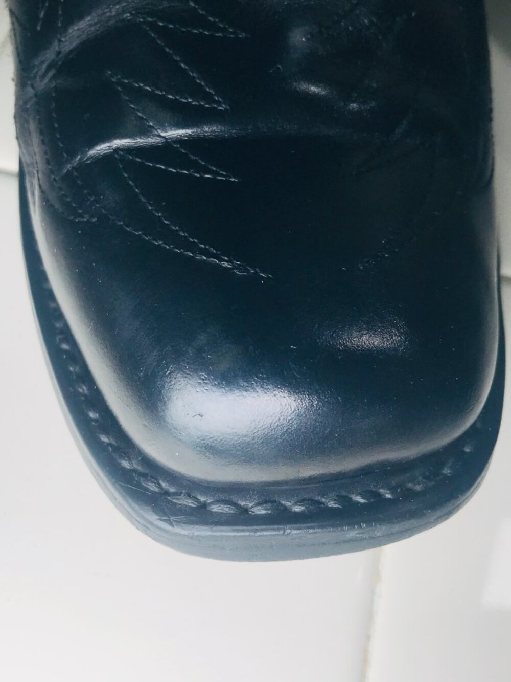 Laredo 6840 Men’s Gainesville Western Cowboy Boots Sz 10 EW Black Leather Eagle - Picture 15 of 16